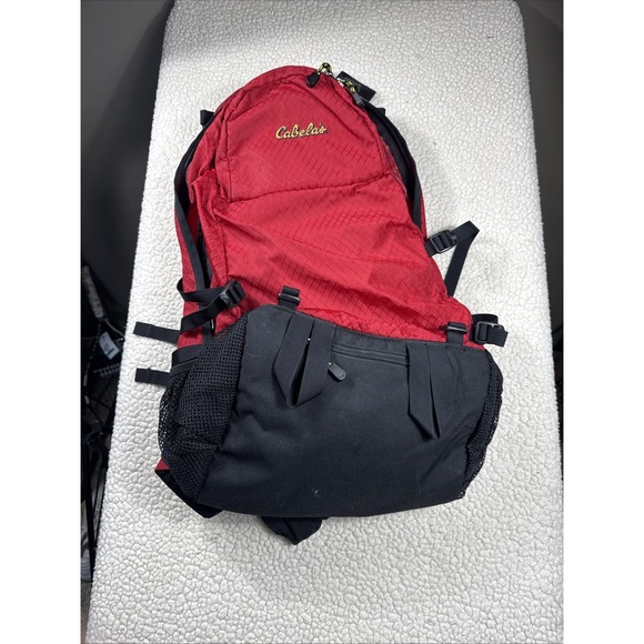 black jansport backpack in cabelas Small Seattle Pack High sheen webbing touch points Cabelas Multi-Day 2 Bag Backpack